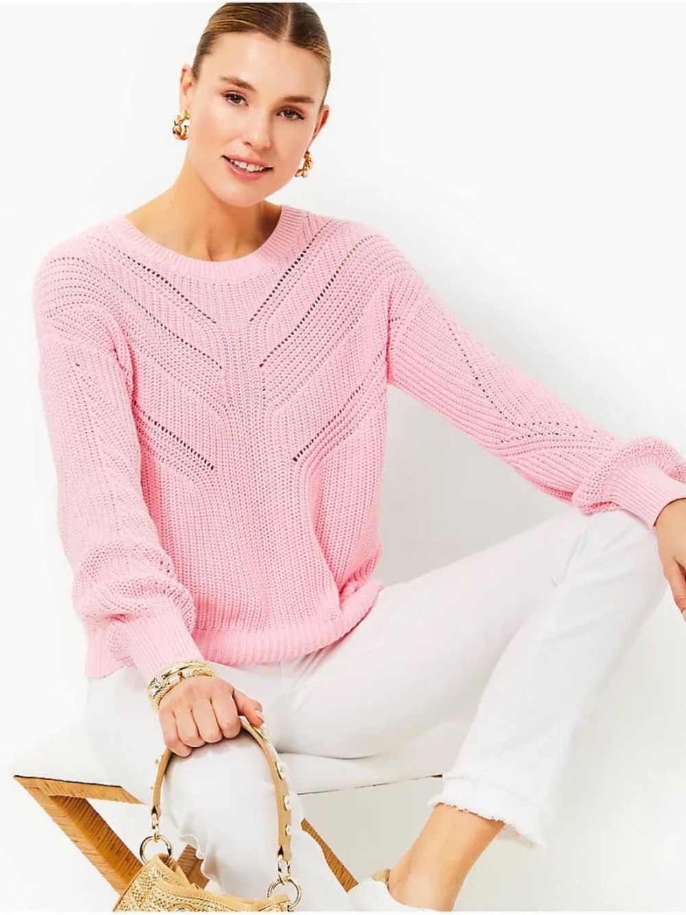 Lilly Pulitzer | Bristow Sweater in Conch Shell Pink - Medium